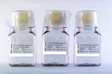 125 ml sample vial, sterile, non-pyrogenic